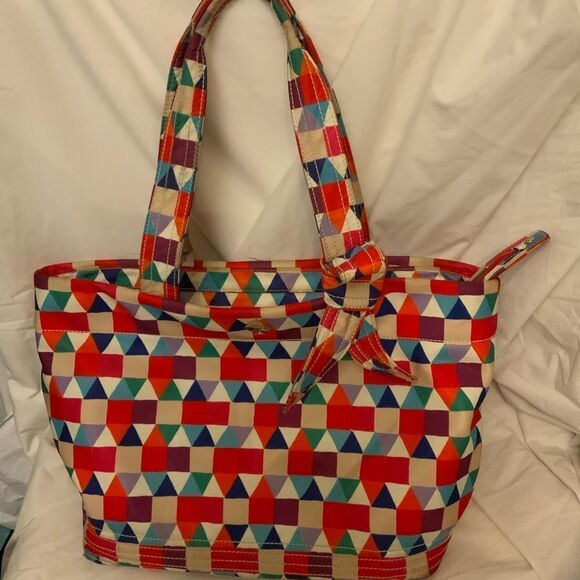 Kate Spade multi color purse baby diaper bag multi use tote washable Microfiber - Picture 14 of 14